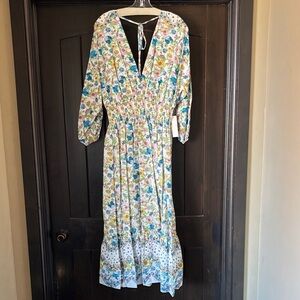 Shoshanna Multicolor Floral Long Sleeve Dress